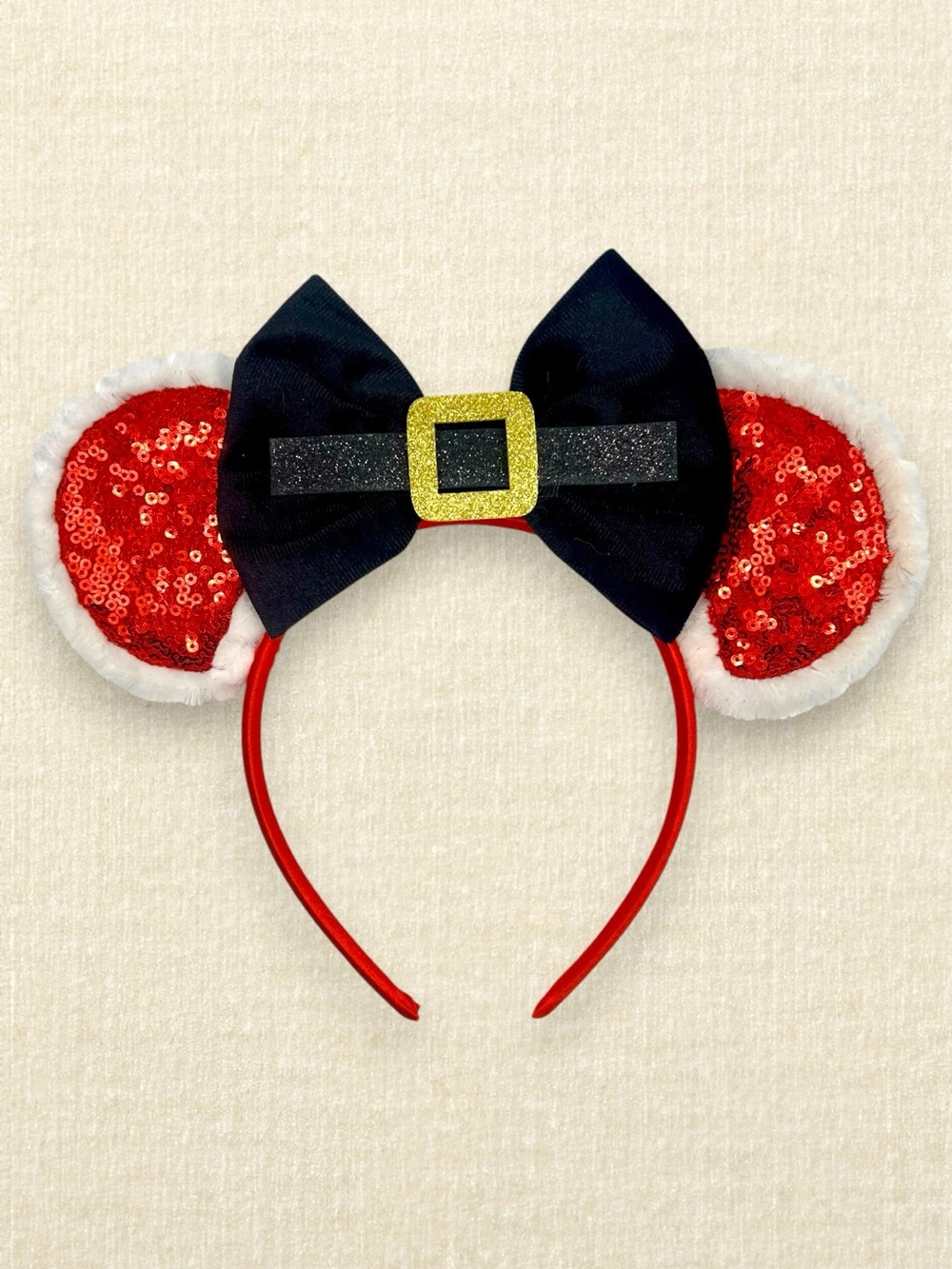 Santa Claus Minnie Ears | Disney-Inspired Christmas Mouse Ears
